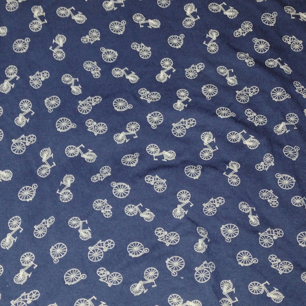 W5 Anthro Navy Blue Bicycle Print - Size Small Top - Picture 5 of 13